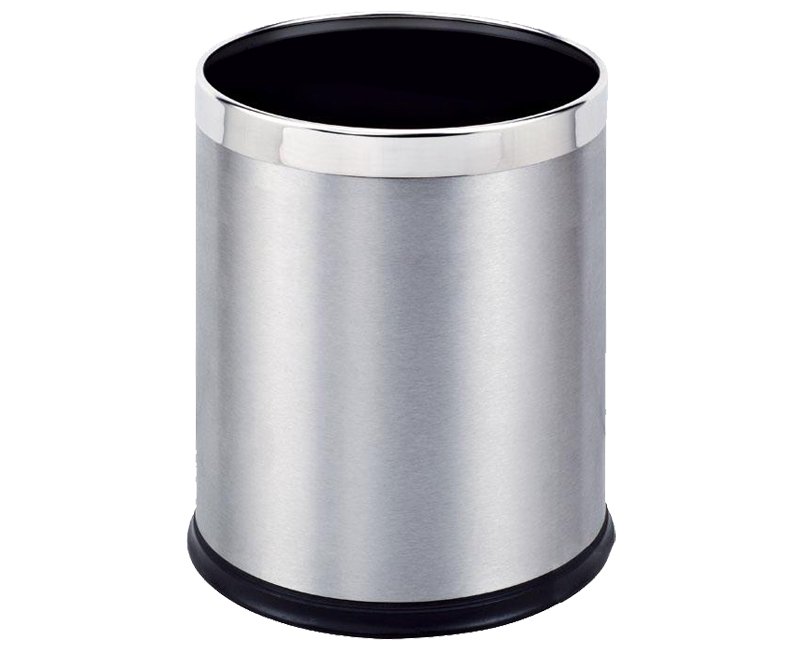 Round Stainless Trash Can